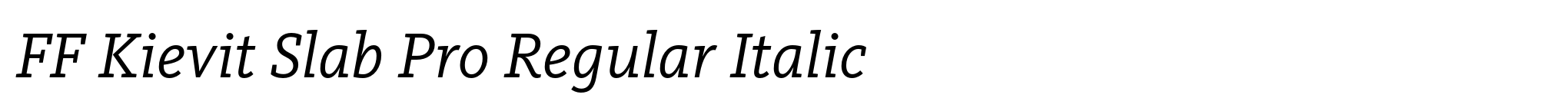 FF Kievit Slab Pro Regular Italic image